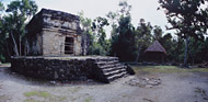 Big House at San Gervasio Ruins - san gervasio mayan ruins,san gervasio mayan temple,mayan temple pictures,mayan ruins photos